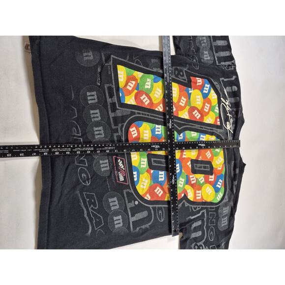 Kyle Bush Nascar Joe Gibbs Racing M&M AOP T-shirt L Gray Black 2009 - Picture 3 of 5